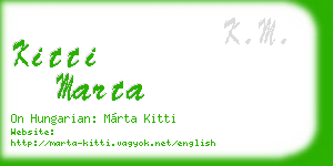 kitti marta business card